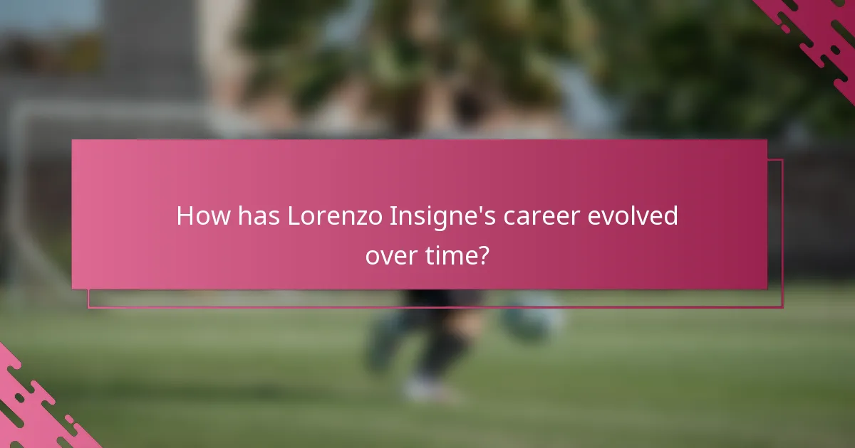 How has Lorenzo Insigne's career evolved over time?